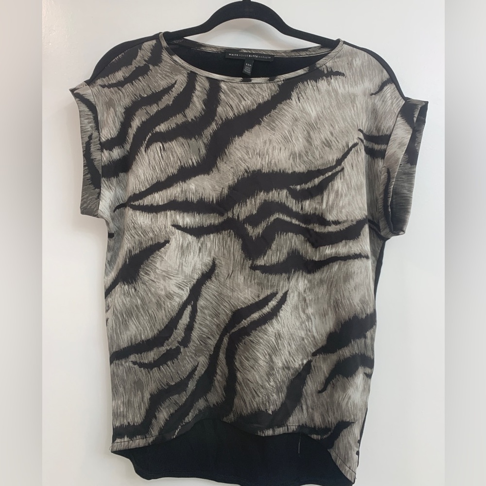 Silk two tone blouse WHBM XXS
